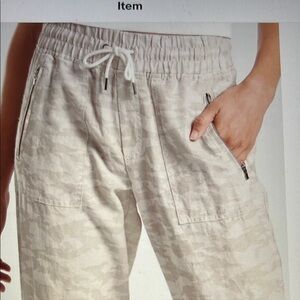 ATHLETA  Cabo tide Camo linen  Pants NWOT so cute